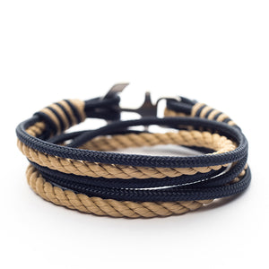 Garnetti Nautical Marine Rope Anchor Bracelets
